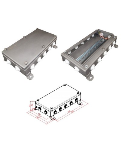 КМ IP55-1530, 14 вводов, нержавейка. Коробка монтажная электротехническая. Гефест в Тамбове