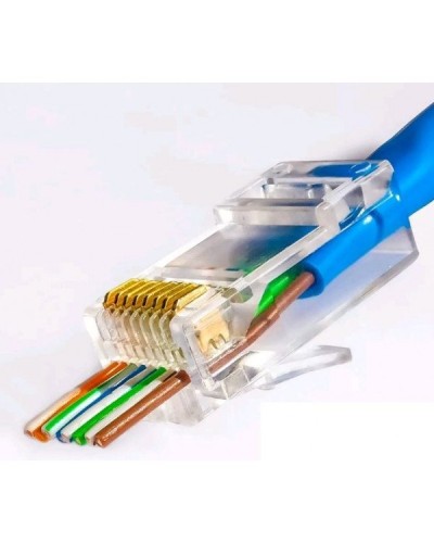 RJ-45 джек сквозной (8P8C) (100 шт). Разъем RJ-45. Прочие зарубежные в Тамбове