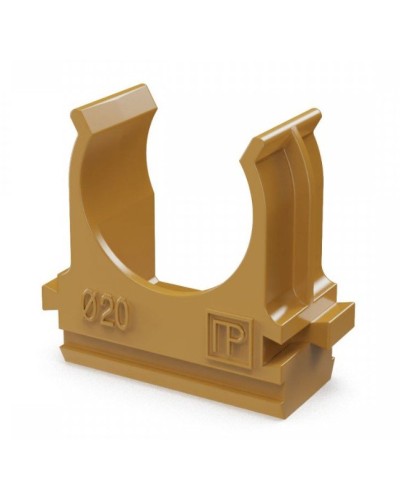 Крепёж-клипса для труб АБС-пластик бук D20 (100 шт) (PR13.0046). Крепление для труб ПВХ. Промрукав в Тамбове