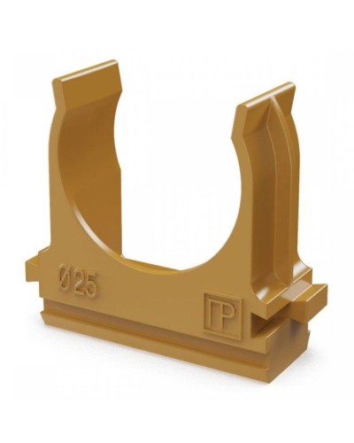 Крепёж-клипса для труб АБС-пластик бук D25 (100 шт) (PR13.0047). Крепление для труб ПВХ. Промрукав в Тамбове