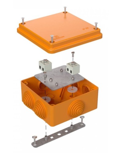 Коробка огнестойкая 100х100х50 (40-0300-FR2.5-4). Коробка огнестойкая для открытой установки. Промрукав в Тамбове