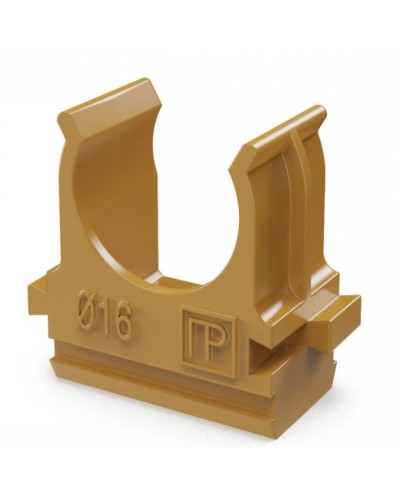 Крепёж-клипса для труб АБС-пластик бук D16 (100 шт) (PR13.0045). Крепление для труб ПВХ. Промрукав в Тамбове
