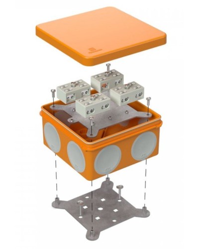 Коробка огнестойкая 100х100х50 (60-0300-FR6.0-4-8-Р Е15-Е60). Коробка огнестойкая для открытой установки. Промрукав в Тамбове