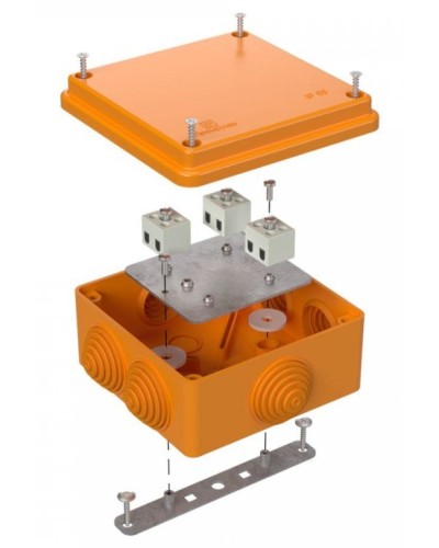 Коробка огнестойкая 100х100х50 (40-0300-FR2.5-6). Коробка огнестойкая для открытой установки. Промрукав в Тамбове