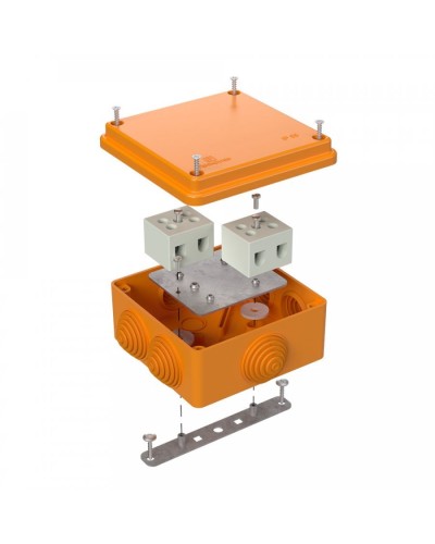 Коробка огнестойкая 100х100х50 для о/п (40-0300-FR10.0-4). Коробка огнестойкая для открытой установки. Промрукав в Тамбове