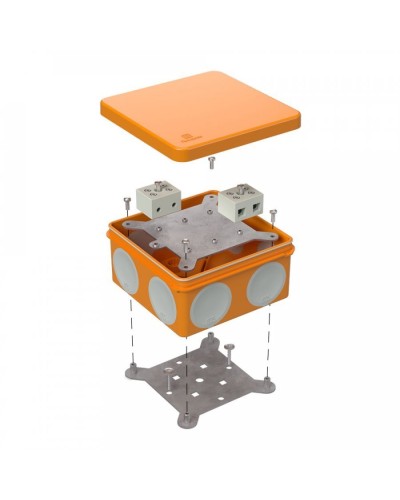 Коробка огнестойкая 60-0300-FR2.5-4 Е15-Е120 100х100х50. Коробка огнестойкая для открытой установки. Промрукав в Тамбове