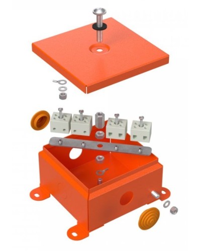Коробка огнестойкая 110х110х65 (70-0360-FR6.0-8). Коробка огнестойкая для открытой установки. Промрукав в Тамбове