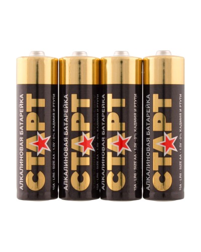СТАРТ LR6-SH4-BOX (1,5 В, AA, LR6), упак. 4 шт.. Алкалиновые батарейки. СТАРТ в Тамбове